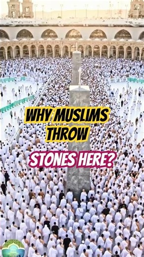 Why Muslims Stone The Devil During Hajj #kaaba #hajj #islamicshorts