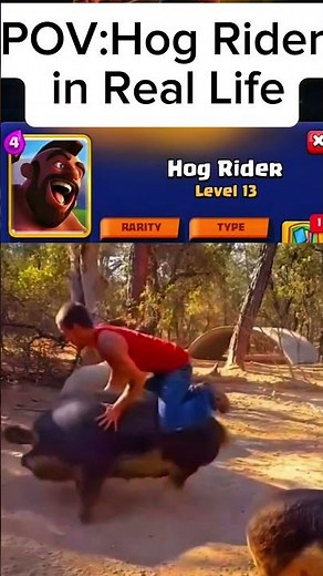 POV: Hog Rider from Clash Royale in Real Life 😂