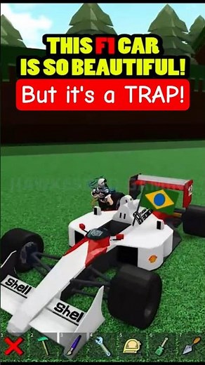 Roblox Build a Boat for Treasure Super Realistic F1 Car but it's a Trap! #babft #roblox
