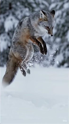 Fox Hunting Rabbit Under Snow ❄️🦊 #wildlife