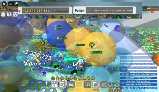 Exploring the Blue Hive in Bee Swarm Simulator