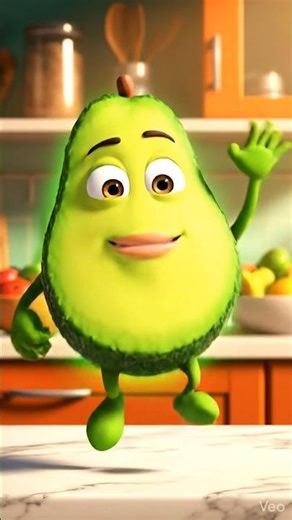 Title: Avo Says Hi! 🥑✨Description:A cheerful animated avocado po