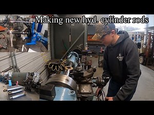 Hydraulic cylinder chrome rod replacement, machining and welding on IH 175c track loader