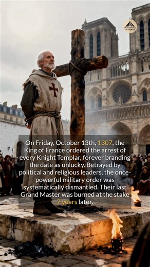 77K views · 589 reactions | On Friday the 13th, the Knights Templar were betrayed by the King and the Pope to erase royal debt. #history #medieval #historyfacts #knightstemplar | Archaeological Wonders | Facebook