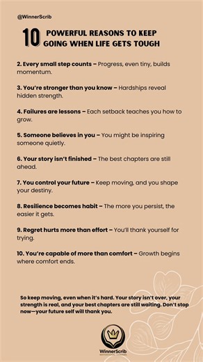 10 Powerful Reasons to Keep Going When Life Gets Tough #motivationalquotes