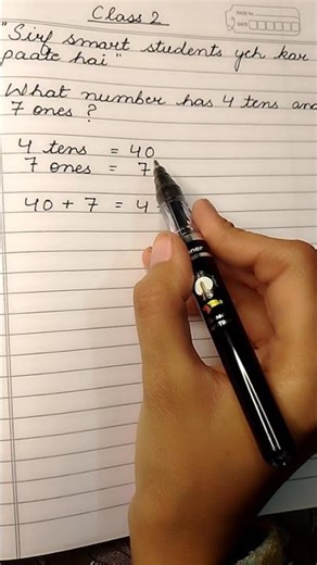 Number sense | Class 2 Maths Question #notebookmaths #easymaths #learnmaths