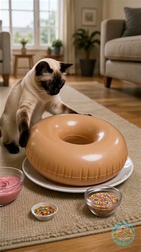 Cute Pet Chaos 🍩 Giant Donut vs Hungry Dog 🐶