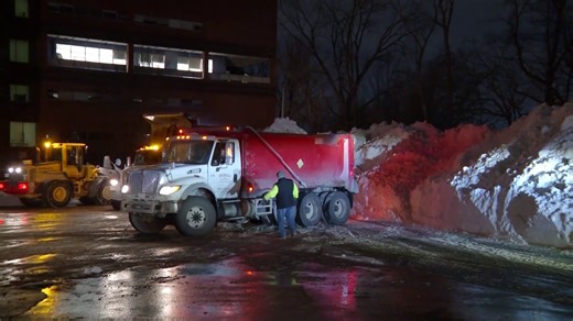Hundreds of loads of snow being dumped at 'snow farms' in Massachusetts