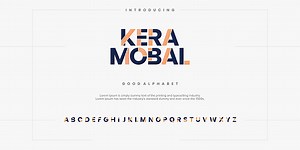 Abstract Fashion font alphabet. Minimal modern urban fonts for logo,...