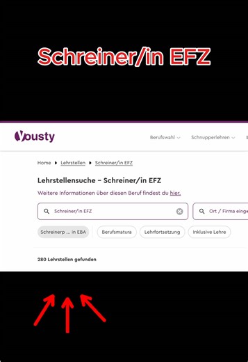 280 offene Lehrstellen als Schreiner/in EFZ verfügbar