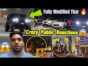 Black cars kafila in public crazy reactions 😱 | Modified thar reaction 🔥 | Dhruv bhati