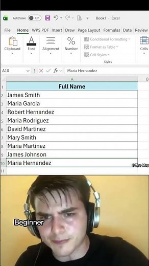 Split Name and Birth Year in Excel (Without Formulas) #excelhacks #exceltips #officehacks