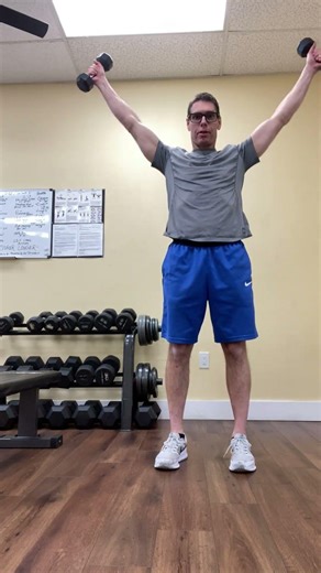 Scaption exercise. Improves stability of the shoulders. Strengthens deltoids and rotator cuff.