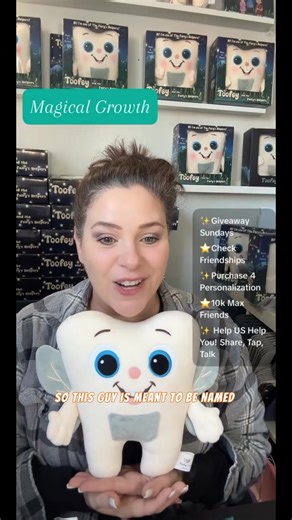 The Fairy’s Helper Plushie Helper - Adorable Tooth-Shaped Plush Toy for Kids - Perfect for dental visits, bedtime, Hugging and Playtime