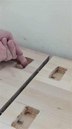 here is how to anchor together two pieces of butcher block countertop #constructionchannel