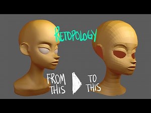 Head Retopology Timelapse
