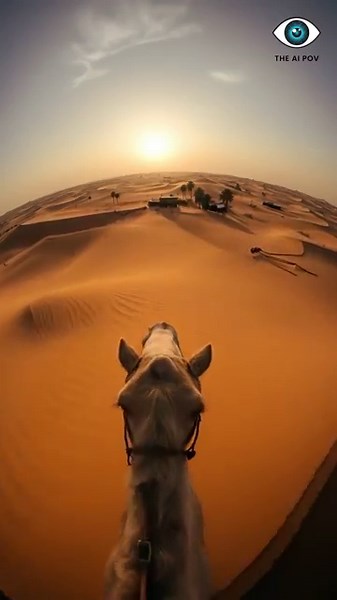 Desert Safari in the Sahara, Morocco 🐫🌅 #Sahara #MoroccoTravel #DesertAdventure #Ai #Aivideo