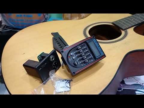 how to install equalizer on acoustic guitar || pickup setup||saptak||jyoti