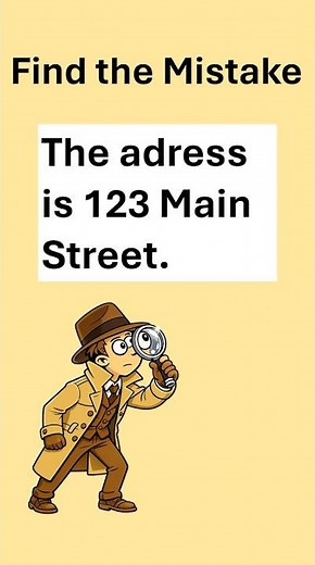 Find the Mistake | Common Spelling Error: "adress"