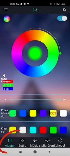 sincronización de Luces LED con App lotus lantern