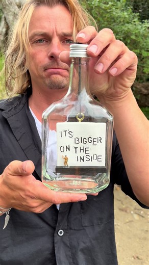 Creating Art in a Recycled Glass Bottle