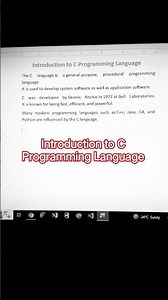 Introduction to C Language #shorts #shortsviral