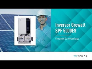 Inversor Growatt SPF 5000ES con panel de protecciones