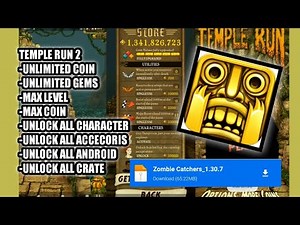 TEMPLE RUN MOD APK CHEAT UNLIMITED COIN|| 1 BILLION💵🤑 || eMZ8