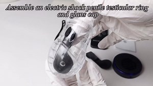 Electric Shock Chastity Cage Silicone Sleeve, Men Scrotum E-stim Ring Penis Trainer Bondage Set, Cock Cage Remote Vibration Long-Lasting Endurance Testicles Stimulation Sex Toys for Men Couple