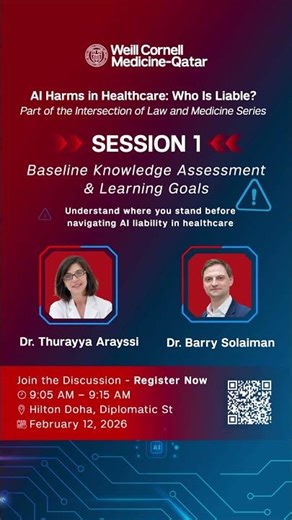 AI Harms in Healthcare: Baseline Knowledge Assessment and Learning Goals | Feb 12, Doha