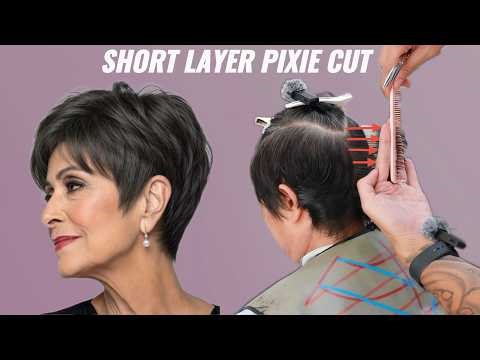 Short Layered Pixie Cut | Elegant Textured Short Layered Haircut with Added Volume