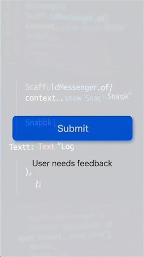 Flutter Snackbar in 20 Seconds 🚀 | Show Messages Like a Pro