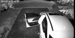 Police are releasing surveillance video of a vehicle being stolen from an Ajax (Pickering Beach Rd/Bayly St E area) driveway yesterday morning in hopes of identifying the suspects. News Release: https://bit.ly/3vJjBaN | Durham Regional Police Service