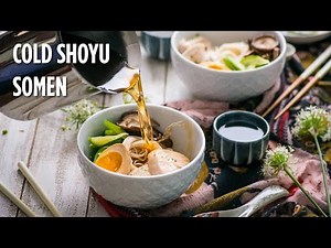 Cold Shoyu Somen with Ginger Poached Chicken