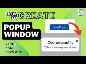 How to create a Popup window in HTML CSS JS