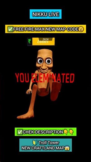 😱✅ New troll tower craftland map Code #shorts #viral #freefiremax #craftlandmap #trolltower