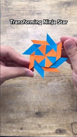 EASY ORIGAMI TRANSFORMING NINJA STAR SHURIKEN TUTORIAL | HOW TO MAKE ORIGAMI SHURIKEN STEP BY STEP