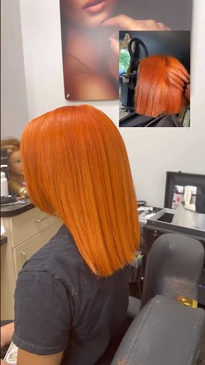 FIRST COLOR CORRECTION TO GINGER ON TEXTURED HAIR #cosmetologyschool #cosmetology #texturedhair #fyp