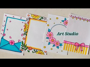 4 Project work designs/Assignment front page design for school project/File/Notebook decoration idea