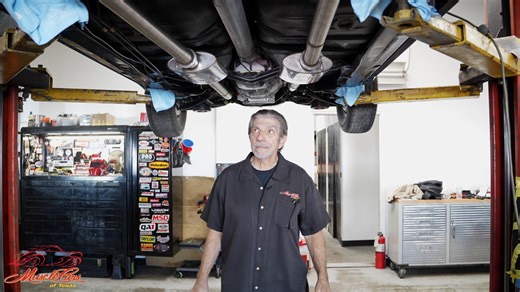 We showcase our meticulously restored 1967 Oldsmobile 442, highlighting its incredible undercarriage work, custom exhaust system, and detailed frame modifications for a customer named Abel and his wife Mary. #MuscleCarRestoration #ClassicCar #OldschoolMuscle #CarRestoration #TexasCars #Oldsmobile442 #VintageAutomotive | Muscle Cars Of Texas