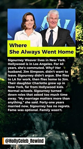 Where She Always Went Home.Sigourney and Jim Simpson. #news #stories #hollywood #celebrity