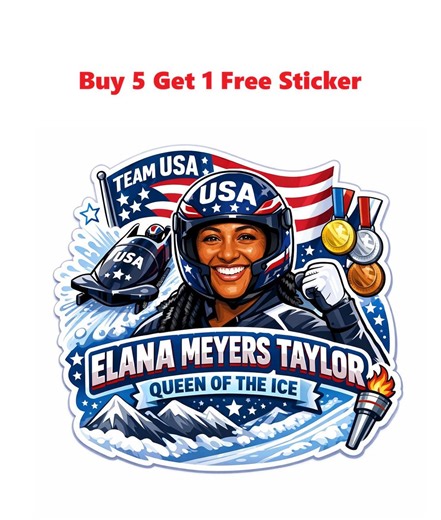 Elana Meyers Taylor Sticker | Bobsled Car Magnet| Team USA Athlete Art | Sports Icon Vinyl Sticker | Gift for Winter Sports Fans - Etsy