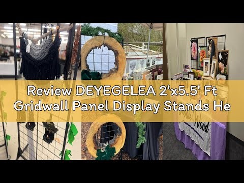 Review DEYEGELEA 2'x5.5' Ft Gridwall Panel Display Stands Heavy Duty Floor Standing Retail Display R