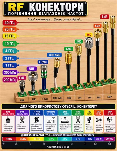 #rf #конектори #частоти #антени