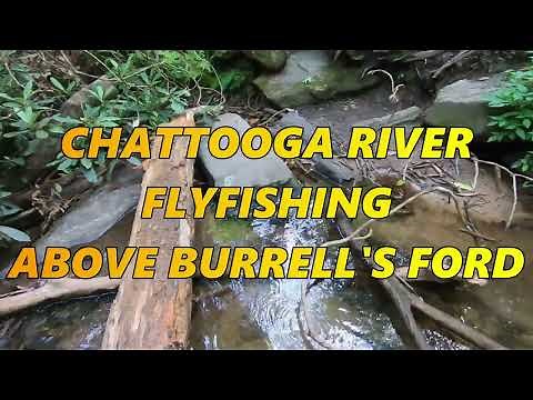 Flyfishing on the Chattooga River above Burrell's Ford near Elicots Rock Wilderness Area.