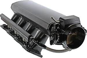 A-Team Performance Tall Sheet Metal Intake Manifold Kit with 102mm Throttle Body & 3mm - Black Universal LS Swap & Compatible with Chevrolet, GMC & Pontiac LS1/LS2/LS6 EFI