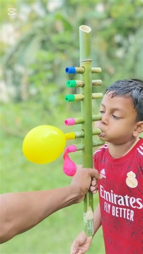 Amazing Bamboo Multi-Balloon Blower | Creative DIY Toy Making