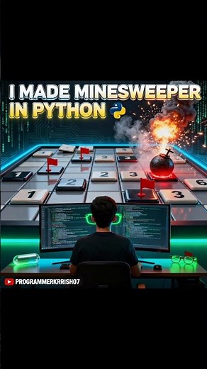 🤯Minesweeper Game made in Python with Pygame 💣🐍