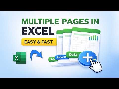 How to Create Multiple Pages in Excel | Easy Tutorial