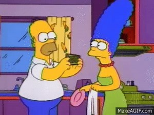 Homer Simpson - Woo Hoo! Four-day Weekend! on Make a GIF